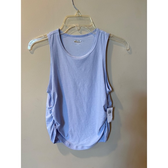 Old Navy Tops - Old Navy Active Cloudmotion Go-Dry Ruched Tank Top Periwinkle Blue S Petite NEW